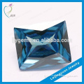 Rectangle Blue Topaz Synthetic Cubic Zirconia Gemstones Wholesale China